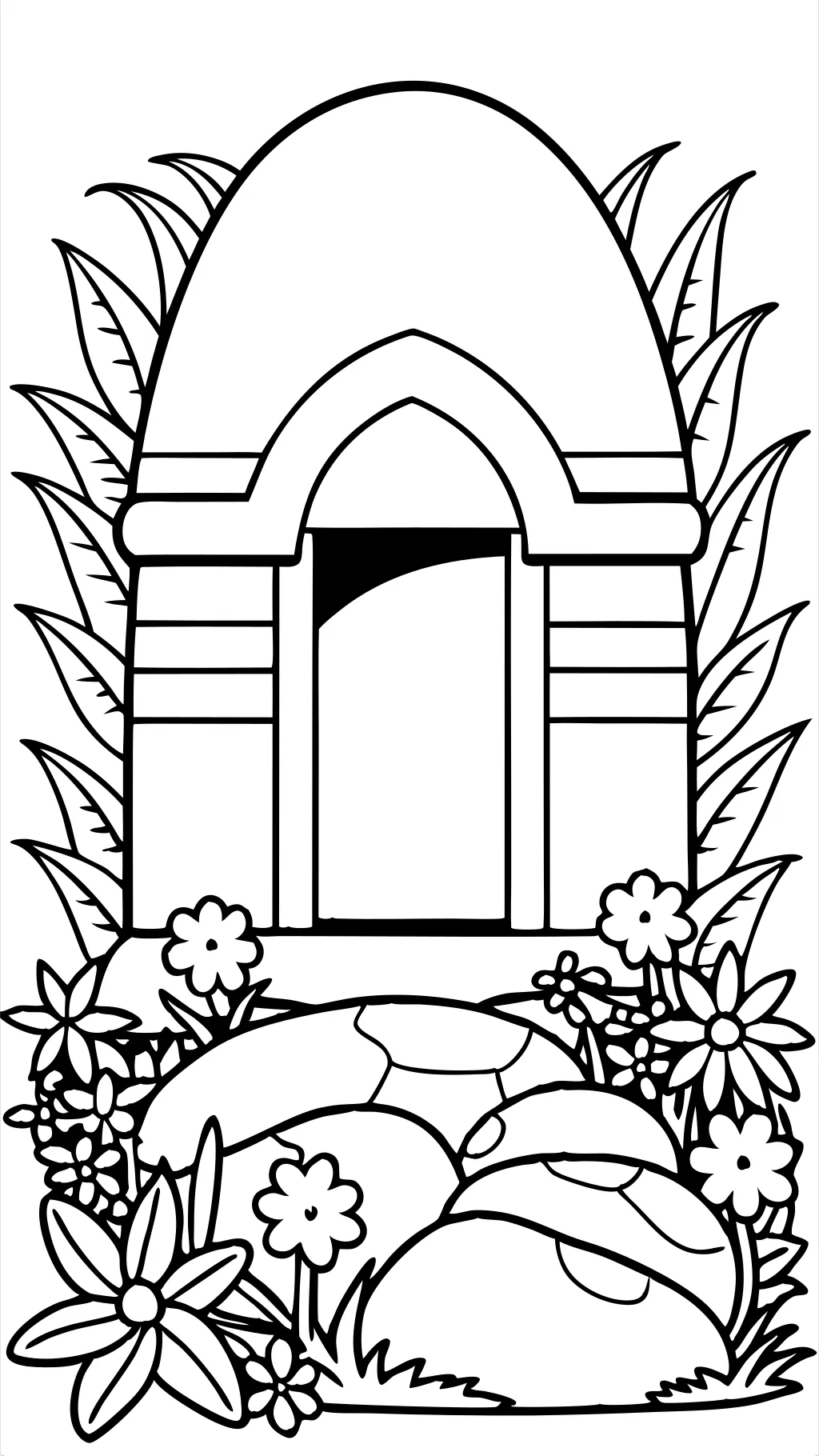 coloring page empty tomb